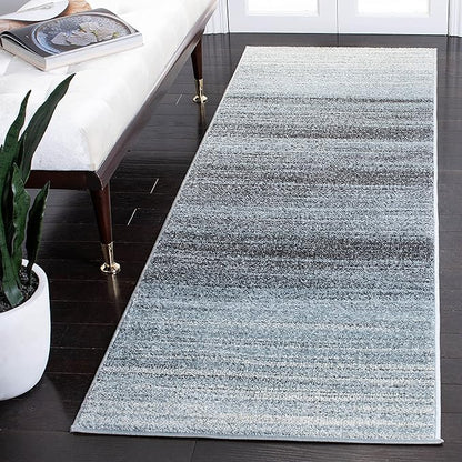 SAFAVIEH Adirondack Collection Runner Rug - 2'6" x 8', Grey & Light Grey, Modern Ombre Design, Non-Shedding & Easy Care, Ideal for High Traffic Areas in Living Room, Bedroom (ADR142G)