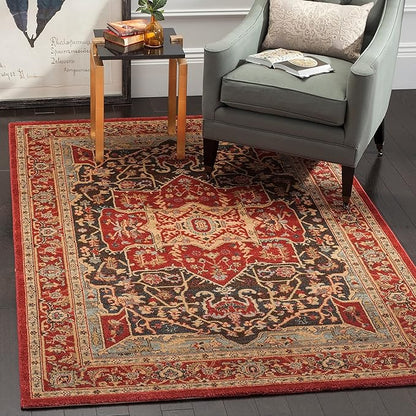 SAFAVIEH Mahal Collection Accent Rug - 3' x 5', Red & Red, Traditional Oriental Design, Non-Shedding & Easy Care, Ideal for High Traffic Areas in Entryway, Living Room, Bedroom (MAH625D)