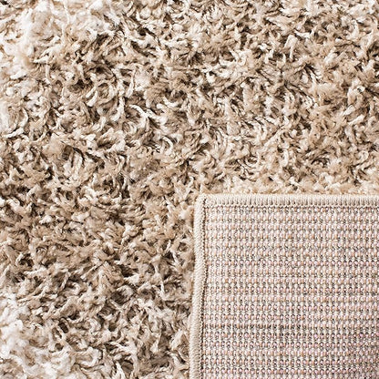 SAFAVIEH Dallas Shag Collection 2'3" x 10' Beige/Ivory SGDS257D Trellis Non-Shedding Living Room Bedroom Dining Room Entryway Plush 1.5-inch Thick Runner Rug