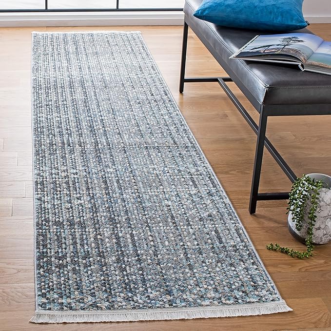 SAFAVIEH Sedona Collection Runner Rug - 2'4" x 13', Dark Grey & Ivory, Moroccan Boho Tribal Design, Non-Shedding & Easy Care, Ideal for High Traffic Areas in Living Room, Bedroom (SED819F)