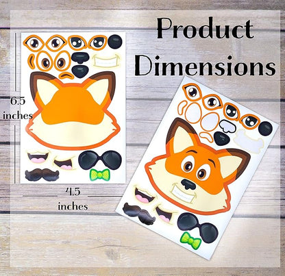 24 Make A Woodland Creatures Sticker Sheets - Fun Addition to Baby Shower Decorations & Birthday Party Supplies, Favors & Decor - Woodland Animals Include Fox, Owl, Chipmunk, Skunk, Deer, Raccoon