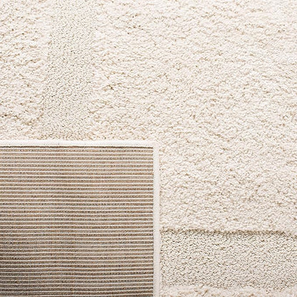 SAFAVIEH Florida Shag Collection Accent Rug - 3'3" x 5'3", Creme & Creme, Non-Shedding & Easy Care, 1.2-inch Thick Ideal for High Traffic Areas in Foyer, Living Room, Bedroom (SG454-1111)