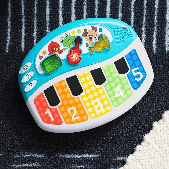 Baby Einstein Discover & Play Piano Musical Baby Toy, Learn About Instruments, Numbers and Animals in 3 Languages, Age 3 months and up