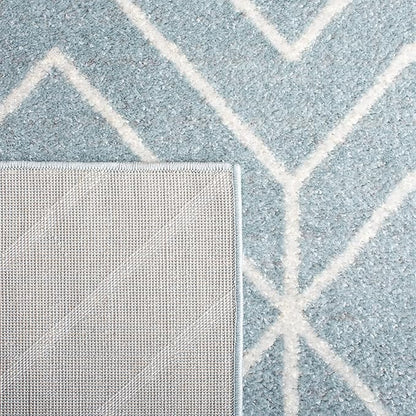 SAFAVIEH Adirondack Collection Accent Rug - 3' x 5', Blue & Ivory, Modern Geometric Design, Non-Shedding & Easy Care, Ideal for High Traffic Areas in Entryway, Living Room, Bedroom (ADR241M)