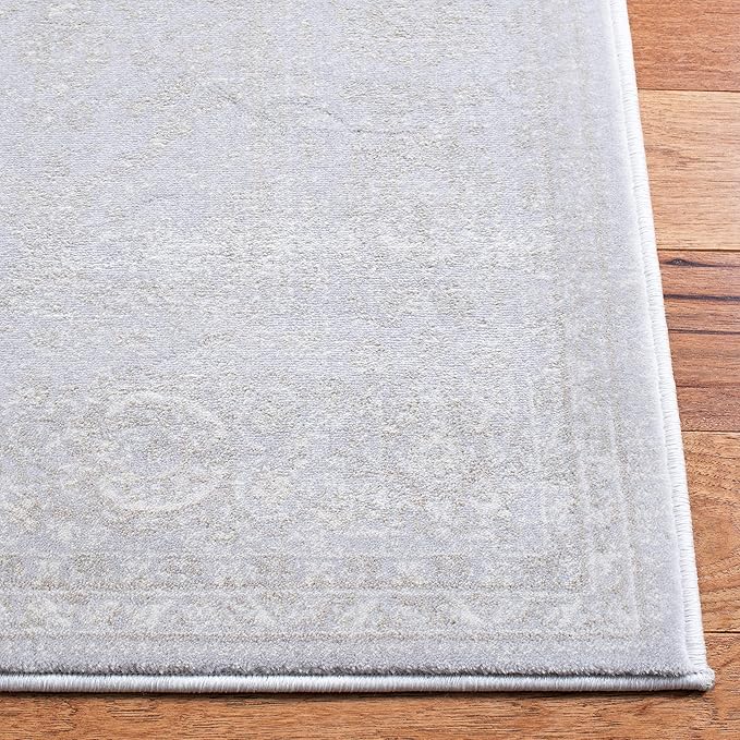 SAFAVIEH Carnegie Collection Runner Rug - 2'3" x 8', Light Grey & Grey, Vintage Distressed Design, Non-Shedding & Easy Care, Ideal for High Traffic Areas in Living Room, Bedroom (CNG691G)