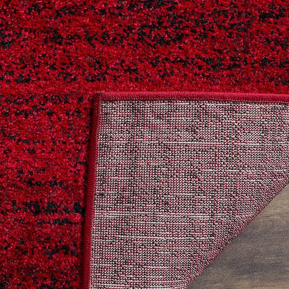 SAFAVIEH Adirondack Collection Runner Rug - 2'6" x 8', Red & Black, Modern Abstract Design, Non-Shedding & Easy Care, Ideal for High Traffic Areas in Living Room, Bedroom (ADR117F)