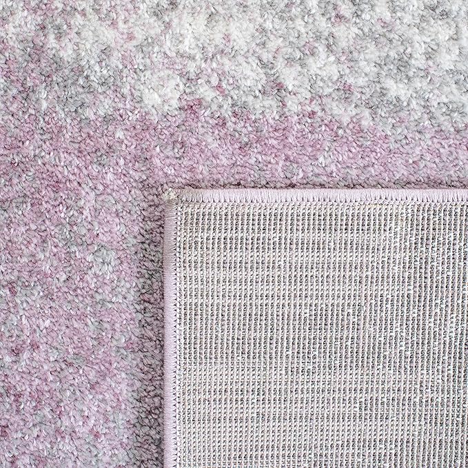 SAFAVIEH Adirondack Collection Runner Rug - 2'6" x 12', Grey & Purple, Modern Abstract Design, Non-Shedding & Easy Care, Ideal for High Traffic Areas in Living Room, Bedroom (ADR112V)