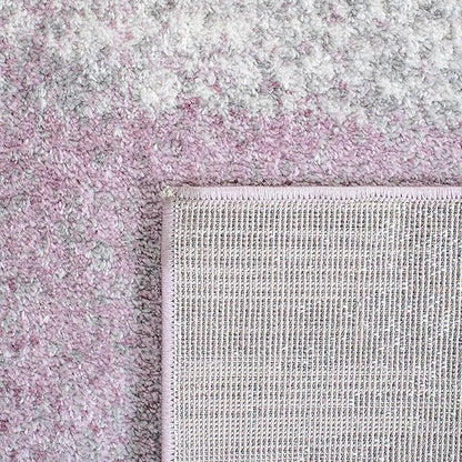 SAFAVIEH Adirondack Collection Runner Rug - 2'6" x 12', Grey & Purple, Modern Abstract Design, Non-Shedding & Easy Care, Ideal for High Traffic Areas in Living Room, Bedroom (ADR112V)