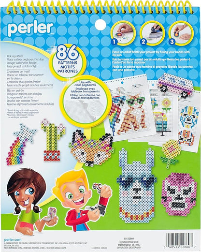 Perler Instruction Pad for Fuse Beads, 86 Patterns, Summertime Fun Piece, Small