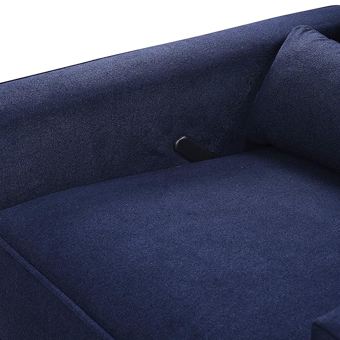 DaVinci Piper Upholstered Recliner and Swivel Glider in Navy, Greenguard Gold & CertiPUR-US Certified