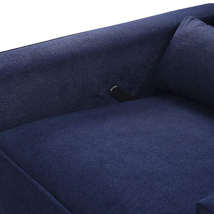 DaVinci Piper Upholstered Recliner and Swivel Glider in Navy, Greenguard Gold & CertiPUR-US Certified