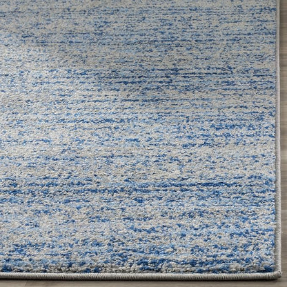 SAFAVIEH Adirondack Collection Runner Rug - 2'6" x 8', Blue & Silver, Modern Abstract Design, Non-Shedding & Easy Care, Ideal for High Traffic Areas in Living Room, Bedroom (ADR117D)
