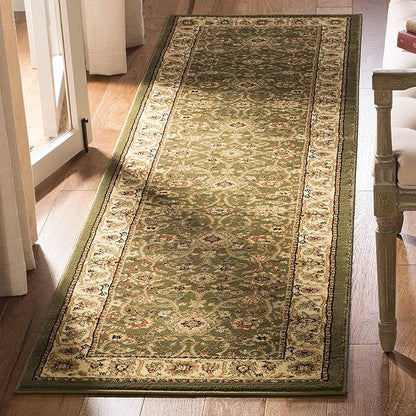 SAFAVIEH Lyndhurst Collection Runner Rug - 2'3" x 10', Sage & Ivory, Traditional Oriental Design, Non-Shedding & Easy Care, Ideal for High Traffic Areas in Living Room, Bedroom (LNH212C)