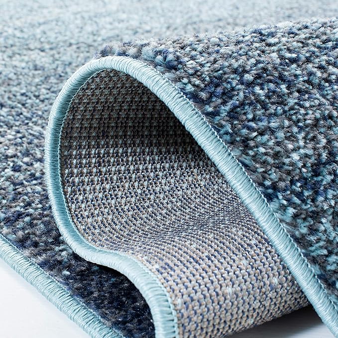 SAFAVIEH Adirondack Collection Area Rug - 6' Square, Purple & Grey, Modern Ombre Design, Non-Shedding & Easy Care, Ideal for High Traffic Areas in Living Room, Bedroom (ADR142V)