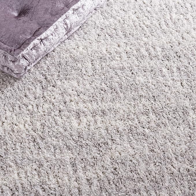 SAFAVIEH Berber Shag Collection Runner Rug - 2'3" x 8', Grey & Ivory, Non-Shedding & Easy Care, 1.2-inch Thick Ideal for High Traffic Areas in Living Room, Bedroom (BER563G)