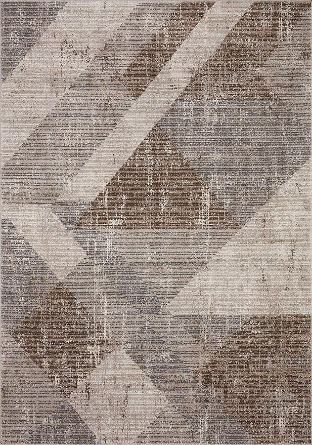 Loloi II Austen Collection AUS-04 STONE / BARK, Contemporary 2'-4" x 10' Runner