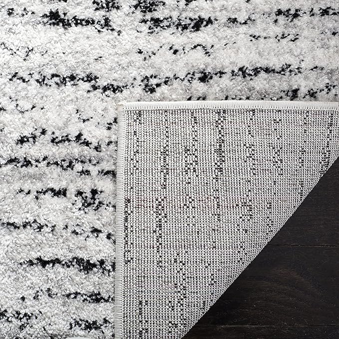 SAFAVIEH Adirondack Collection Runner Rug - 2'6" x 6', Ivory & Silver, Modern Abstract Design, Non-Shedding & Easy Care, Ideal for High Traffic Areas in Living Room, Bedroom (ADR117B)