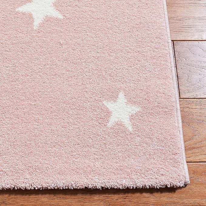 SAFAVIEH Carousel Kids Collection Accent Rug - 2'3" x 4', Pink & White, Koala Design, Non-Shedding & Easy Care, Ideal for High Traffic Areas for Boys & Girls in Playroom, Nursery, Bedroom (CRK195U)
