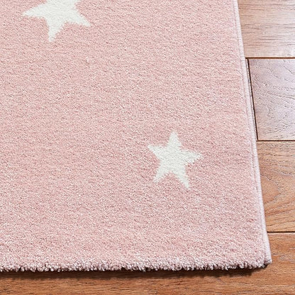SAFAVIEH Carousel Kids Collection Area Rug - 8' x 10', Pink & White, Koala Design, Non-Shedding & Easy Care, Ideal for High Traffic Areas for Boys & Girls in Playroom, Nursery, Bedroom (CRK195U)