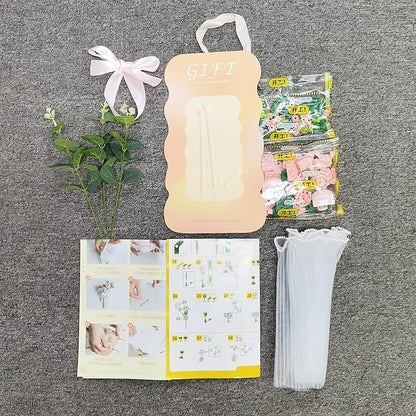 Bouquet Building Sets - Household Decorative Flower Building Block Toys - Artificial Plant Set Gift for Valentine's Day Mother's Day Birthday for Her and Him(Rose)