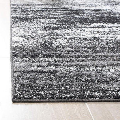 SAFAVIEH Adirondack Collection Runner Rug - 2'6" x 6', Silver & Black, Modern Abstract Design, Non-Shedding & Easy Care, Ideal for High Traffic Areas in Living Room, Bedroom (ADR112A)