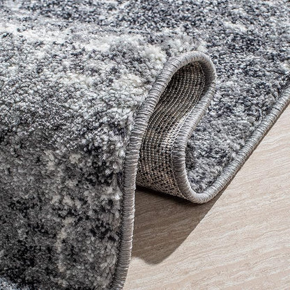 SAFAVIEH Evoke Collection 2'2" x 7' Ivory/Grey EVK272F Modern Abstract Non-Shedding Entryway Foyer Living Room Bedroom Kitchen Runner Rug