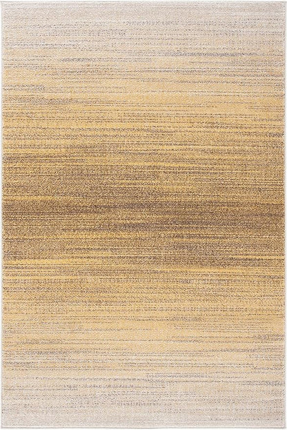 SAFAVIEH Adirondack Collection Area Rug - 6' x 9', Gold & Ivory, Modern Ombre Design, Non-Shedding & Easy Care, Ideal for High Traffic Areas in Living Room, Bedroom (ADR142D)