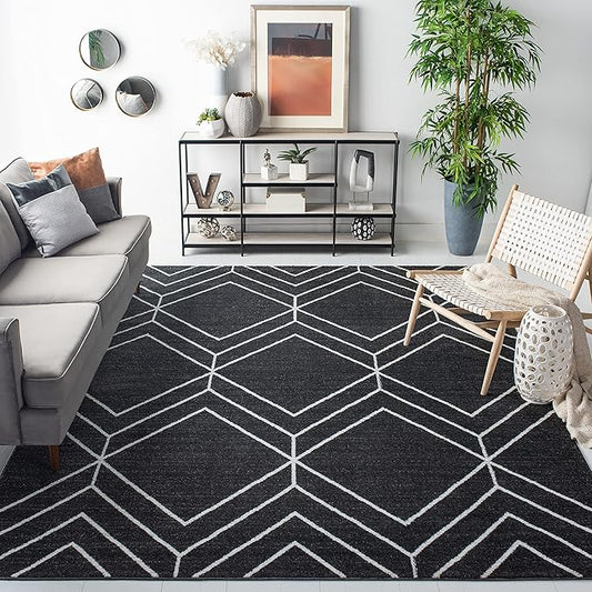 SAFAVIEH Adirondack Collection Accent Rug - 3' x 5', Brown & Ivory, Modern Geometric Design, Non-Shedding & Easy Care, Ideal for High Traffic Areas in Entryway, Living Room, Bedroom (ADR241T)