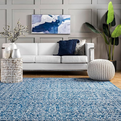 nuLOOM Vintage Waddell Runner Rug , 2' 6" x 6', Dark Blue, Rectangular, 0.35" Thick