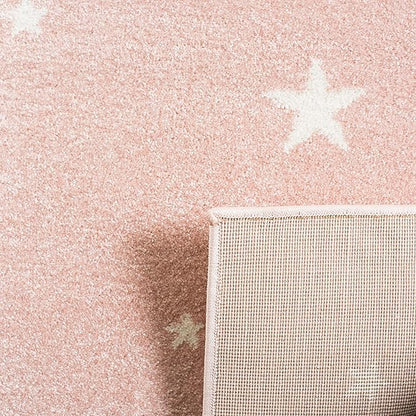 SAFAVIEH Carousel Kids Collection Accent Rug - 2'3" x 4', Pink & Ivory, Doe Design, Non-Shedding & Easy Care, Ideal for High Traffic Areas for Boys & Girls in Playroom, Nursery, Bedroom (CRK191P)