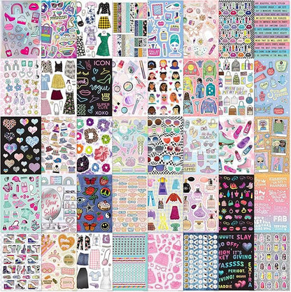 Fashion Angels Fashion Sticker Book - Includes 1000+ Stickers and 5 Sticker Collector Pages - Design Outfits, Accessorize Notebooks and Get Inspired - Ages 8 and Up