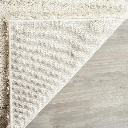 SAFAVIEH Arizona Shag Collection Runner Rug - 2'3" x 18', Ivory & Beige, Moroccan Design, Non-Shedding & Easy Care, 1.6-inch Thick Ideal for High Traffic Areas in Living Room, Bedroom (ASG741A)