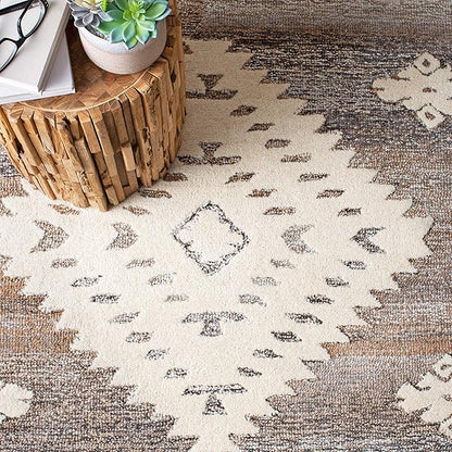 SAFAVIEH Amsterdam Collection Accent Rug - 3' x 5', Terracotta & Multi, Moroccan Boho Design, Non-Shedding & Easy Care, Ideal for High Traffic Areas in Entryway, Living Room, Bedroom (AMS108D)