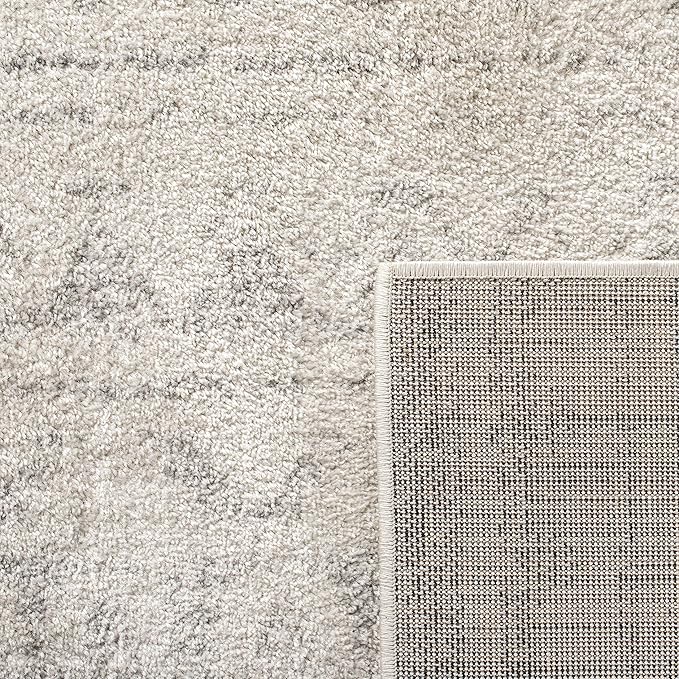 SAFAVIEH Adirondack Collection Accent Rug - 3' x 5', Ivory & Silver, Moroccan Boho Distressed Design, Non-Shedding & Easy Care, Ideal for High Traffic Areas in Entryway, Living Room, Bedroom (ADR119A)