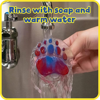 READY 2 LEARN Giant Stampers - Paw Prints - Set of 6 - Easy to Hold Foam Stamps for Kids - Arts and Crafts Stamps for Displays, Posters, Signs and DIY Projects