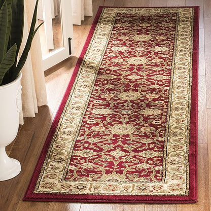 SAFAVIEH Lyndhurst Collection Runner Rug - 2'3" x 18', Red & Ivory, Traditional Oriental Design, Non-Shedding & Easy Care, Ideal for High Traffic Areas in Living Room, Bedroom (LNH212F)