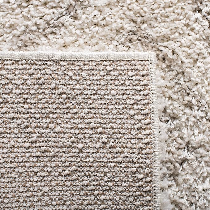 SAFAVIEH Arizona Shag Collection 2'3" x 14' Ivory/Beige ASG744A Moroccan Diamond Non-Shedding 1.6-inch Thick Living Room Dining Entryway Foyer Hallway Runner Rug