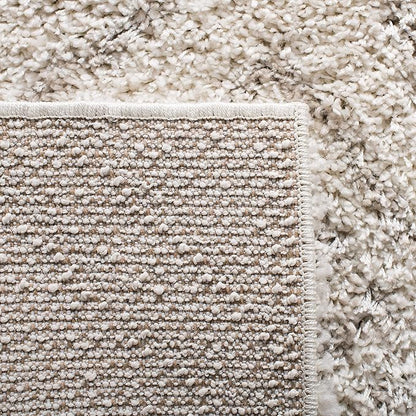 SAFAVIEH Arizona Shag Collection Runner Rug - 2'3" x 10', Ivory & Beige, Moroccan Design, Non-Shedding & Easy Care, 1.6-inch Thick Ideal for High Traffic Areas in Living Room, Bedroom (ASG744A)