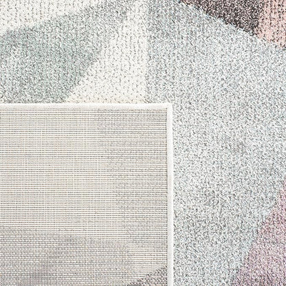 SAFAVIEH Porcello Collection Accent Rug - 2'7" x 5', Ivory & Pink, Modern Abstract Design, Non-Shedding & Easy Care, Ideal for High Traffic Areas in Entryway, Living Room, Bedroom (PRL6940A)