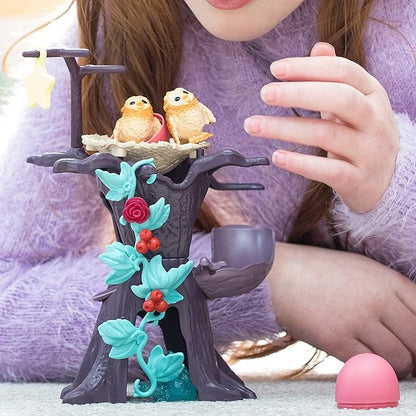 Schleich bayala 16pc. Hatching Owl Chicks Playset with Flower and Tree Accessories - 2 Baby Owls with Decorative Accessories, Imaginative Fun and Durable Toy for Girls and Boys, Gift for Kids Ages 5+