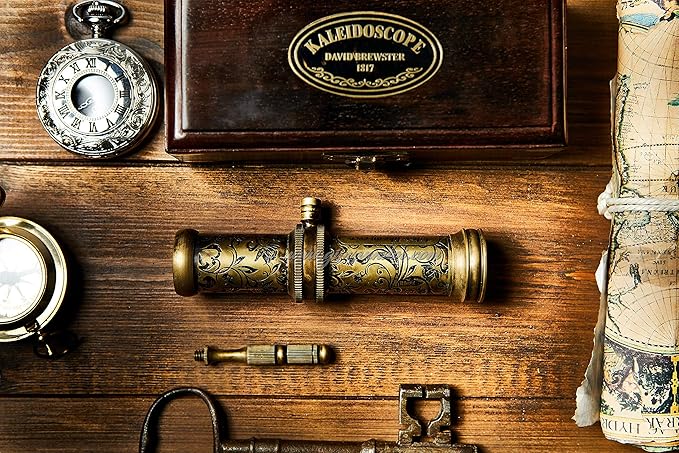 Handmade Kaleidoscope Educational Vintage Collection | Birthday | Any Occasion Gift for Kids and Adults (with Handle, One)