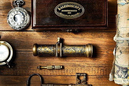 Handmade Kaleidoscope Educational Vintage Collection | Birthday | Any Occasion Gift for Kids and Adults (with Handle, One)