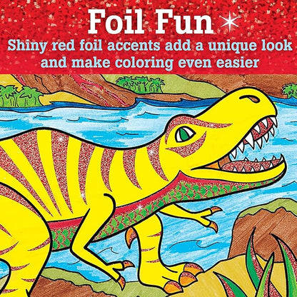 Faber-Castell Color by Number Foil Fun - T-Rex - Color and Display 1 Dinosaur Color by Number Board