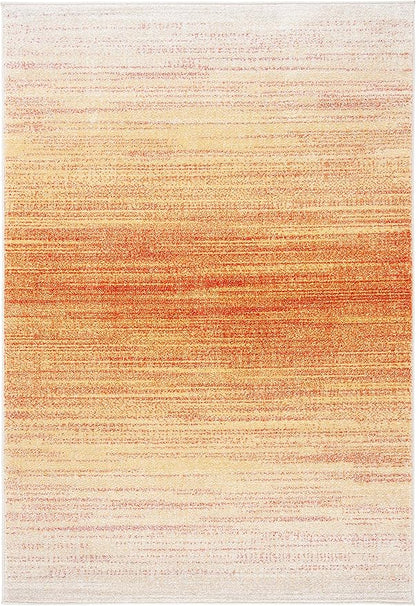 SAFAVIEH Adirondack Collection Accent Rug - 2'6" x 4', Orange & Red, Modern Ombre Design, Non-Shedding & Easy Care, Ideal for High Traffic Areas in Entryway, Living Room, Bedroom (ADR142P)