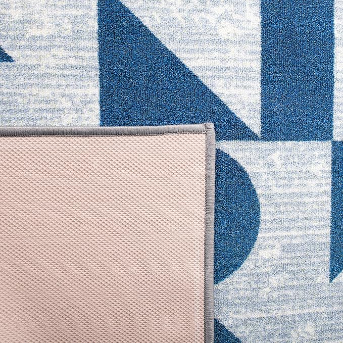 SAFAVIEH Kids Playhouse Collection Accent Rug - 3'3" x 5'3", Grey & Blue, Non-Shedding Machine Washable & Slip Resistant Ideal for High Traffic Areas for Boys & Girls in Playroom, Bedroom (KPH222F)