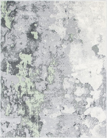 SAFAVIEH Adirondack Collection Area Rug - 10' x 14', Green & Grey, Modern Abstract Design, Non-Shedding & Easy Care, Ideal for High Traffic Areas in Living Room, Bedroom (ADR134F)