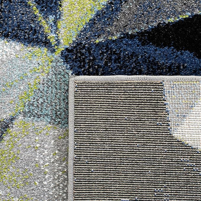 SAFAVIEH Porcello Collection Accent Rug - 2'7" x 5', Grey & Blue, Modern Abstract Design, Non-Shedding & Easy Care, Ideal for High Traffic Areas in Entryway, Living Room, Bedroom (PRL6940G)