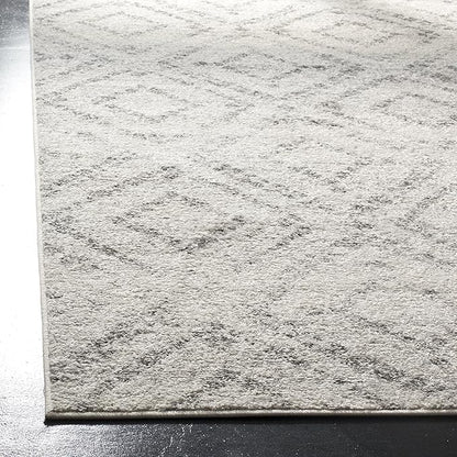 SAFAVIEH Adirondack Collection Runner Rug - 2'6" x 12', Light Grey & Grey, Modern Diamond Distressed Design, Non-Shedding & Easy Care, Ideal for High Traffic Areas in Living Room, Bedroom (ADR131C)
