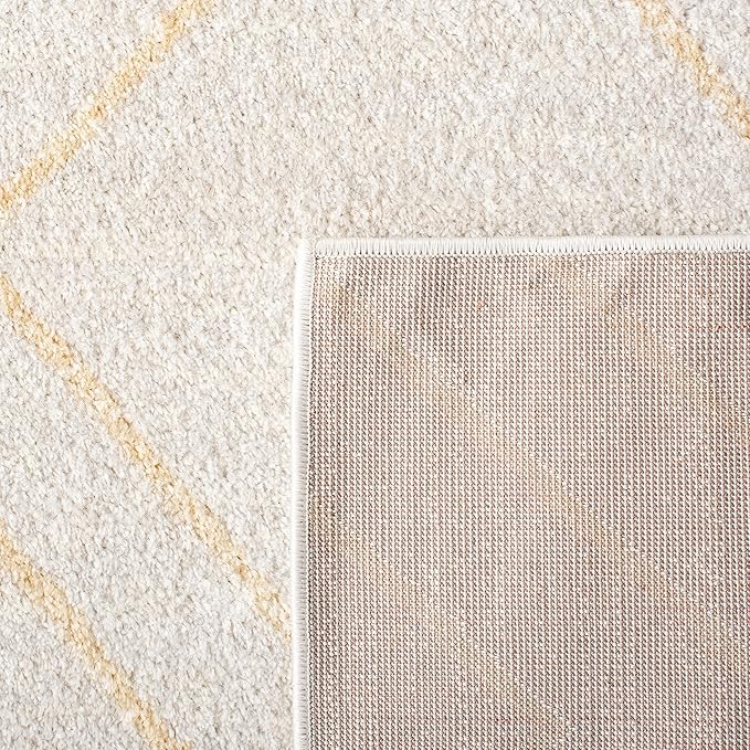 SAFAVIEH Adirondack Collection Accent Rug - 4' x 6', Ivory & Gold, Modern Geometric Design, Non-Shedding & Easy Care, Ideal for High Traffic Areas in Entryway, Living Room, Bedroom (ADR241C)
