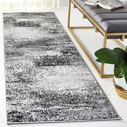 SAFAVIEH Adirondack Collection Runner Rug - 2'1" x 6', Silver & Multi, Modern Abstract Design, Non-Shedding & Easy Care, Ideal for High Traffic Areas in Living Room, Bedroom (ADR112G)